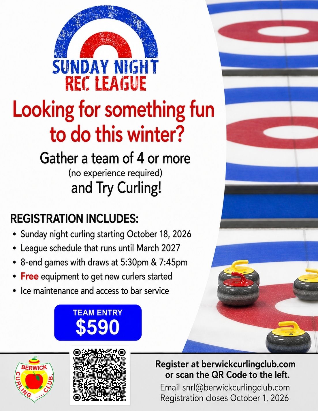 Sunday Rec League 2026 Poster